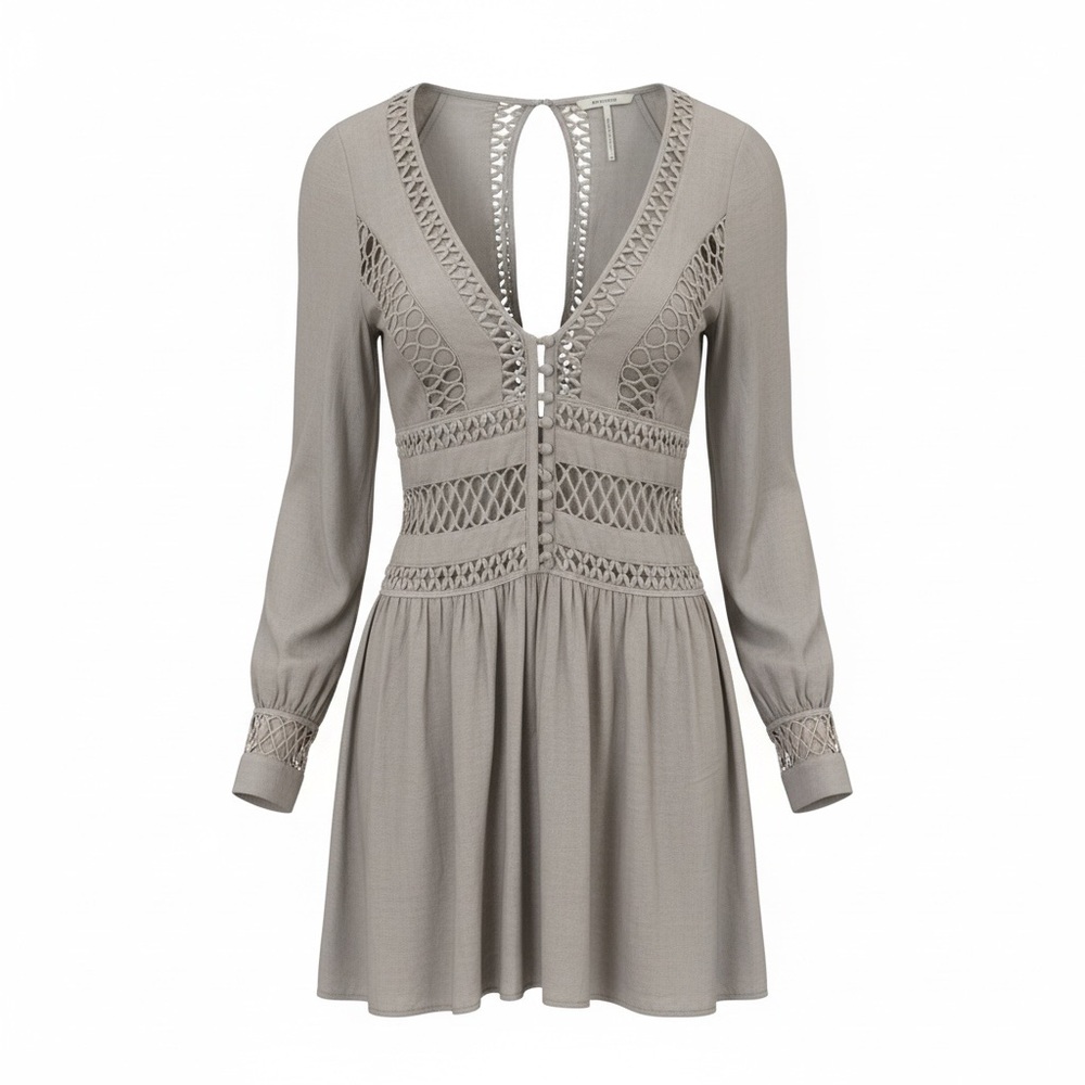 Free People Boho I think I love you Dress Taupe Women’s Size 6